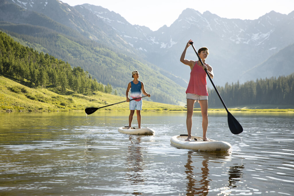 paddleboarding