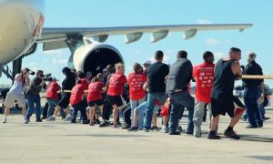 Annual Plane Pull at O'Hare International Airport