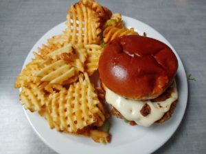 burger and fries