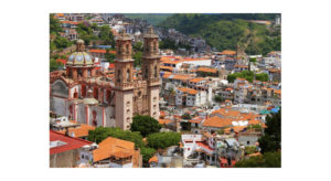 Aerial view of the city of Taxco