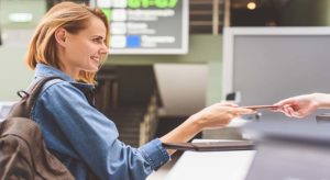 Airport check-in with new ID's