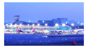 Sunrise at Miami International Airport