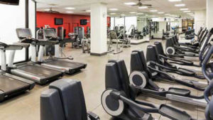 Fitness room at Hilton Chicago O’Hare Airport