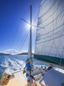 Sailing the clear blue waters of the British Virgin Islands