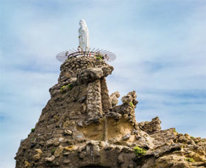 The statue of the Virgin Mary atop the Rock of the Virgin Mary, Biarrtiz