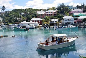 Colorful Bermuda waterfront homes