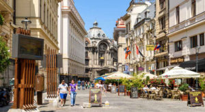 Lipscani Street in Bucharest