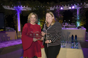 Kristen Bowdoin, general manager of partnerships, Chase United; Eileen Furlong Caffrey, Managing Director, MileagePlus, United Airlines