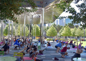 Yoga at Klyde Warren Park