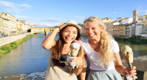 Eating gelato in Italy