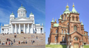 Helsinki Cathedral (left), Uspensky Cathedral (right) © BRETT CRITCHLEY - DREAMSTIME.COM, © DAVID HERRAEZ - DREAMSTIME.COM