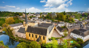 Neumünster Abbey on the Alzette River