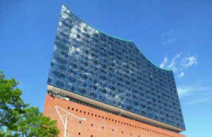 The Elbphilharmonie Hamburg project with its glass cube built over a former warehouse