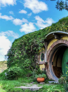 Visitors can view Bilbo Baggins' house in Hobbiton, Matamata, New Zealand