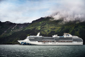 An exterior shot of Island Princess.