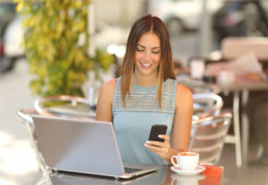 woman at laptop