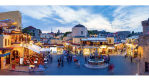 Hippocrates Square in the historic Old Town of Rhodes