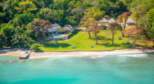 Aerial view of the spa and fitness center PHOTO: © ROUND HILL HOTEL AND VILLAS