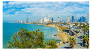 The coastline of Tel Aviv