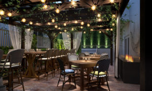 The Chamberlain Restaurant Patio Night view