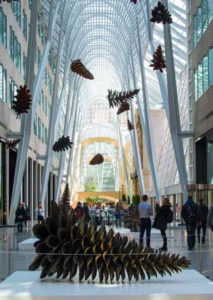 Colonization, an art project by Floyd Elzinga in Allen Lambert Galleria at Brookfield Place