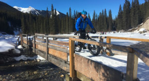 Daymon Miller on a fat bike ride in Canada's Alberta province PHOTO: © KRISTY ALPERT