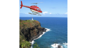 Sightseeing chopper over Hanalei Bay