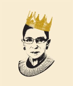 Notorious RBG book cover illustration by Adam Johnson