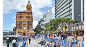 Auckland waterfront and The Old Customhouse