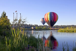 Hot-air balloon ride over Bend, Oregon