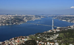 Bosphorus Bridge in Istanbul, Turkey