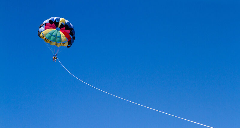 Parasailing over Lake Coeur d’Alene