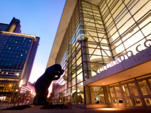 The Colorado Convention Center in downtown Denver