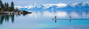 Paddle-boarders on Lake Tahoe