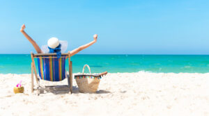 woman at beach