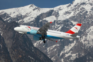 Austrian Airlines in flight