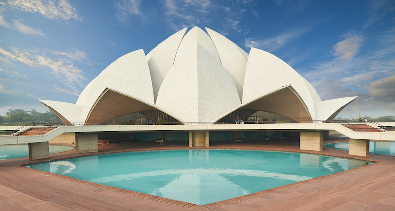 The Lotus Temple, a Bahá’i House of Worship