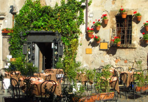 Dining in Tuscany, Italy