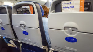 Economy Plus seats in a Boeing 737 airplane of United Airlines © Olga Mendenhall | Dreamstime.com