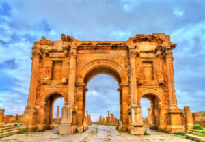 Trajan's Arch within the ruins of Timgad, UNESCO heritage in Algeria. Photo: Leonid Andronov | Dreamstime.com