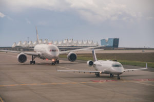 United Airline's Airplane in Denver, Colorado