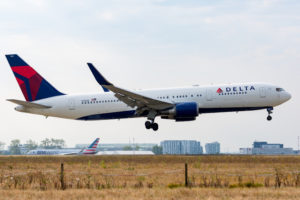 Boeing 767-3P6(ER) - 25354, operated by Delta Air Lines landing