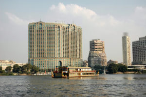 The Four Seasons Hotel seen from the Nile River, Cairo