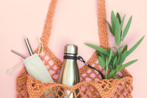 Reusable water bottle and metal straws