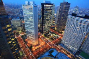 Tokyo, Japan at night