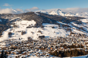 Ski Resort Megeve in French Alps, France.