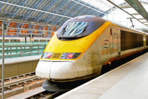 Eurostar train on at St. Pancras station in London, UK © Baloncici | Dreamstime.com