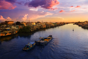 Sunset over The Mekong River