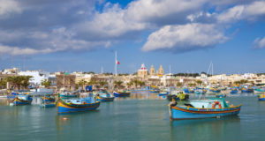 Marsaxlokk, a fishing village located on the island of Malta.