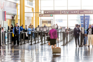 TSA Line at airport